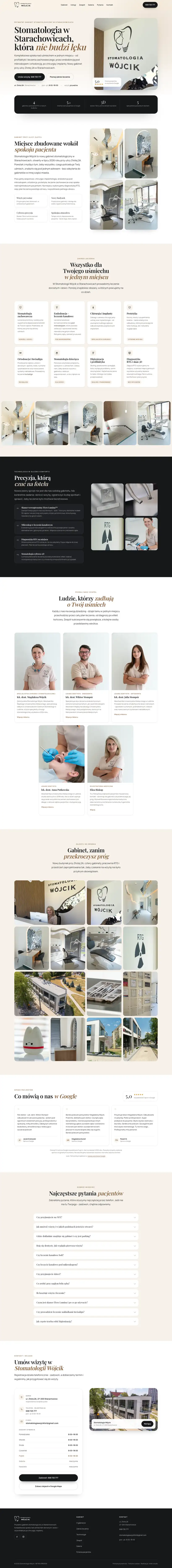 Strona gabinetu Stomatologia Wójcik w Starachowicach - projekt owlet.studio